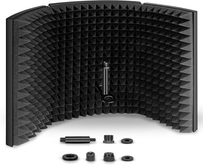 Professional Studio Recording Microphone Isolation Shield,Suitable for Blue Yeti and Any Condenser Microphone Recording Equipment（Ao-403）