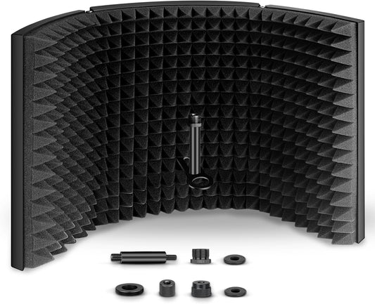 Professional Studio Recording Microphone Isolation Shield,Suitable for Blue Yeti and Any Condenser Microphone Recording Equipment（Ao-403）